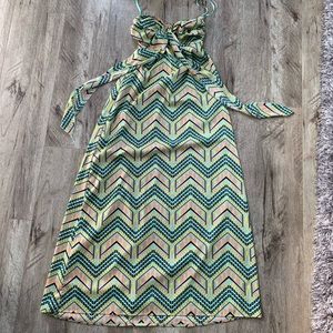 Bright geometric maxi dress. Size small
